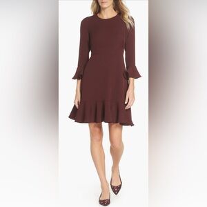 Eliza J Bell Sleeve Fit & Flare Dress